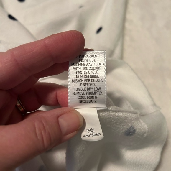 Croft & Barrow White and Black Cardigan with Polka Dot Pattern - Picture 7 of 7